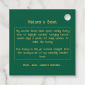 Black Bee Honey Label Metallic Gold Text  (Rückseite)