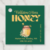 Black Bee Honey Label Metallic Gold Text (Vorderseite)