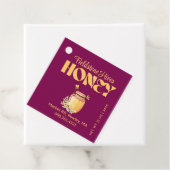 Black Bee Honey Label Metallic Gold Text  (Beispiel)