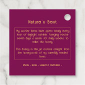 Black Bee Honey Label Metallic Gold Text (Rückseite)