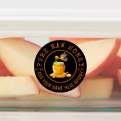 Black Bee Honey Label Metallic Gold Text Etiketten (Befestigt)