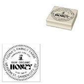 Black Bee Honey Label Metallic Gold Text Gummistempel (Stempel)
