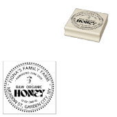 Black Bee Honey Label Metallic Gold Text Gummistempel (Stempel)