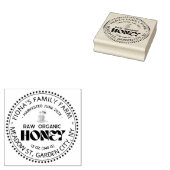 Black Bee Honey Label Metallic Gold Text Gummistempel (Stempel)