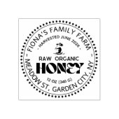 Black Bee Honey Label Metallic Gold Text Gummistempel (Prägung)