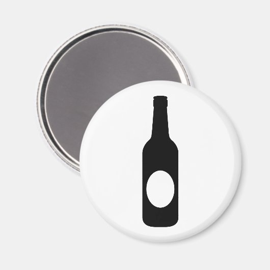 Black Beer Flasche Magnet (Vorderseite/Rückseite)