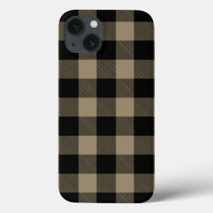 Black Beige Buffalo Kariert Karo Pattern Case-Mate iPhone Hülle