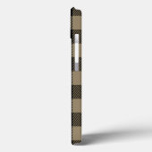 Black Beige Buffalo Kariert Karo Pattern Case-Mate iPhone Hülle (Rückseite / Links)