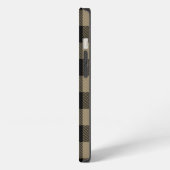 Black Beige Buffalo Kariert Karo Pattern iPhone Hülle (Linke Seite)