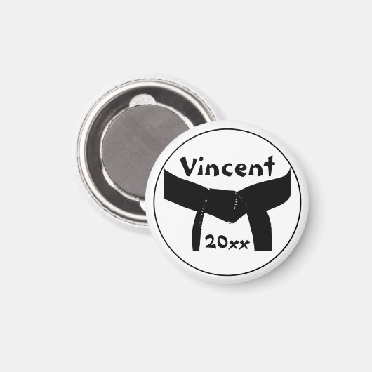 Black Belt Basic für Kampfkunst Magnet (Vorderseite/Rückseite)