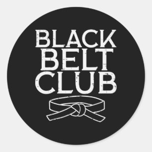 Black Belt Club Cool Karate Taekwondo Kung Jiu Runder Aufkleber
