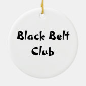Black Belt Club für Kampfkunst Keramikornament (Hinten)
