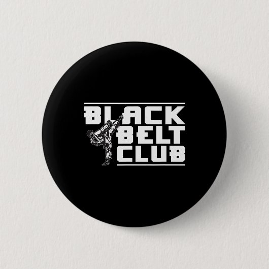 Black Belt Club - Karate Black Belt Button (Vorderseite)