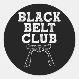 Black Belt Club - Karate Taekwondo Kung Fu Jiu Jit Runder Aufkleber