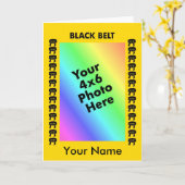 Black Belt Foto Mat Card Karte (Gelbe Blume)