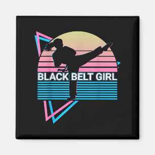 Black Belt Girl - Judo Karate Jiu Jitsu Taekwondo Magnet