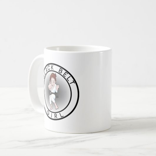 Black Belt Girl Kaffeetasse (Vorderseite Links)
