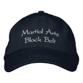 Black Belt Hat für Kampfkunst Bestickte Kappe (Vorderseite)