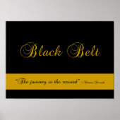 Black Belt Journey Poster Print (Vorne)