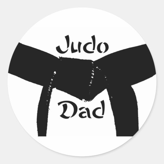 Black Belt Judo Vater Sticker für Kampfkunst (Vorderseite)