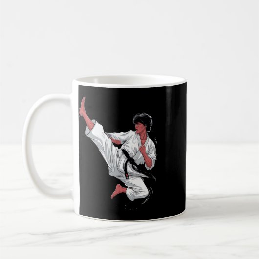 Black Belt Karate Fighter Kaffeetasse (Links)