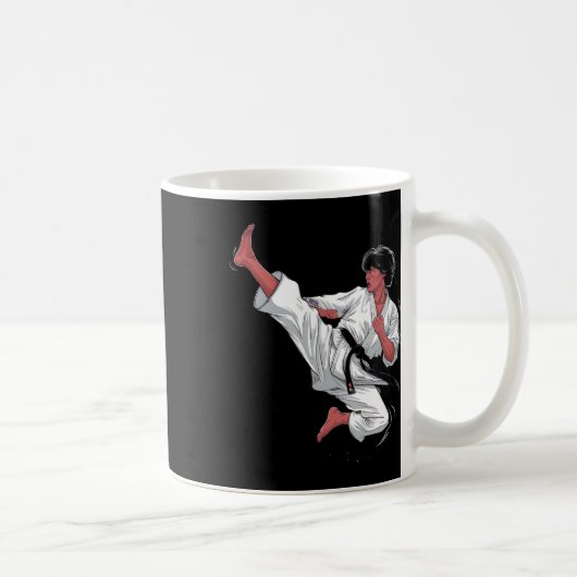 Black Belt Karate Fighter Kaffeetasse (Rechts)