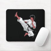 Black Belt Karate Fighter Mousepad (Mit Mouse)