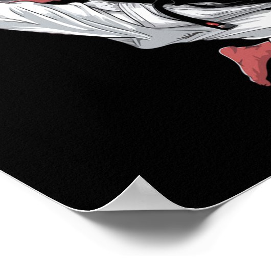 Black Belt Karate Fighter Poster (Ecke)