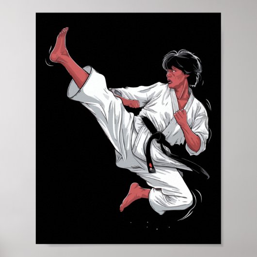 Black Belt Karate Fighter Poster (Vorne)