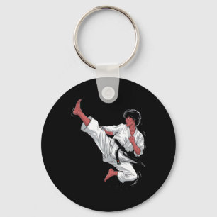 Black Belt Karate Fighter Schlüsselanhänger