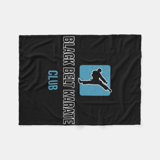 Black Belt Karate Fleecedecke (Vorderseite (Horizontal))