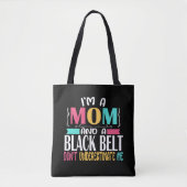 Black Belt Karate Jiu Jitsu Martial Arts Mom Tasche (Vorderseite)