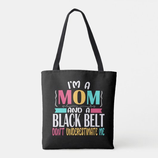Black Belt Karate Jiu Jitsu Martial Arts Mom Tasche (Rückseite)