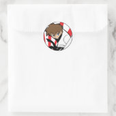 Black Belt Karate / Ninja Brünett Boy Sticker (Tasche)