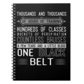 Black Belt Karate Taekwondo Jiu Jitsu Motivation Notizblock (Vorderseite)