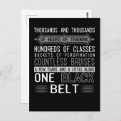 Black Belt Karate Taekwondo Jiu Jitsu Motivation Postkarte (Vorne/Hinten)