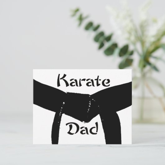 Black Belt Karate Vater Postcard Postkarte (Stehend Vorderseite)
