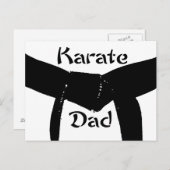 Black Belt Karate Vater Postcard Postkarte (Vorne/Hinten)