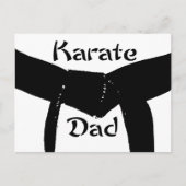 Black Belt Karate Vater Postcard Postkarte (Vorderseite)