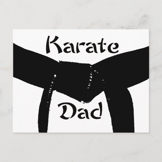 Black Belt Karate Vater Postcard Postkarte (Vorderseite)