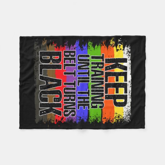 Black Belt, Kwon Do, Karate Fleecedecke (Vorderseite (Horizontal))