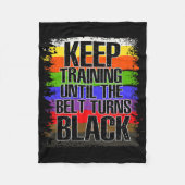 Black Belt, Kwon Do, Karate Fleecedecke (Vorderseite)