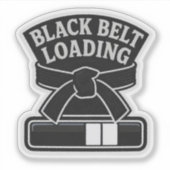 Black Belt Loading... Aufkleber (Vorderseite)