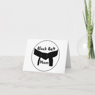 Black Belt Mama Note Card für Kampfkunst Karte