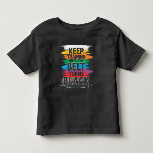 Black Belt Martial Art Training Karate TaeKwonDo Kleinkind T-shirt