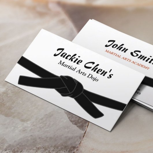 Black Belt Master Martial Arts Dojo Beruflich Visitenkarte