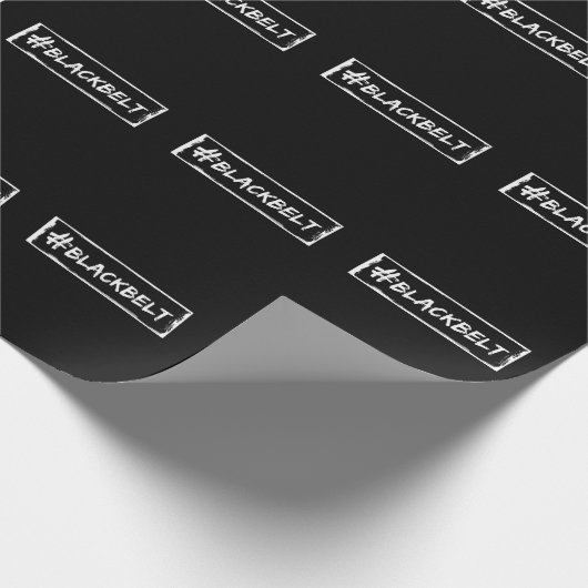 Black Belt Motivation Karate Taekwondo Jiu Jitsu Geschenkpapier (Ecke)