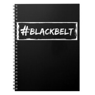 Black Belt Motivation Karate Taekwondo Jiu Jitsu Notizblock