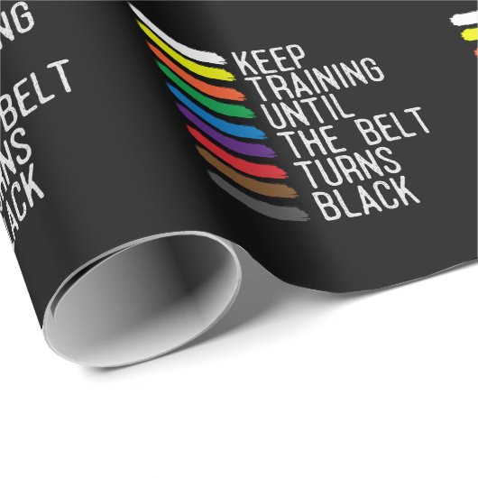 Black Belt Motivation Taekwondo Jiu Jitsu Karate Geschenkpapier (Rolleneckpunkt)