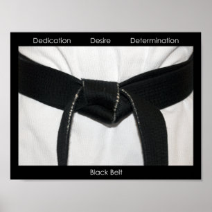 Black Belt Motivierend für Kampfkunst Poster